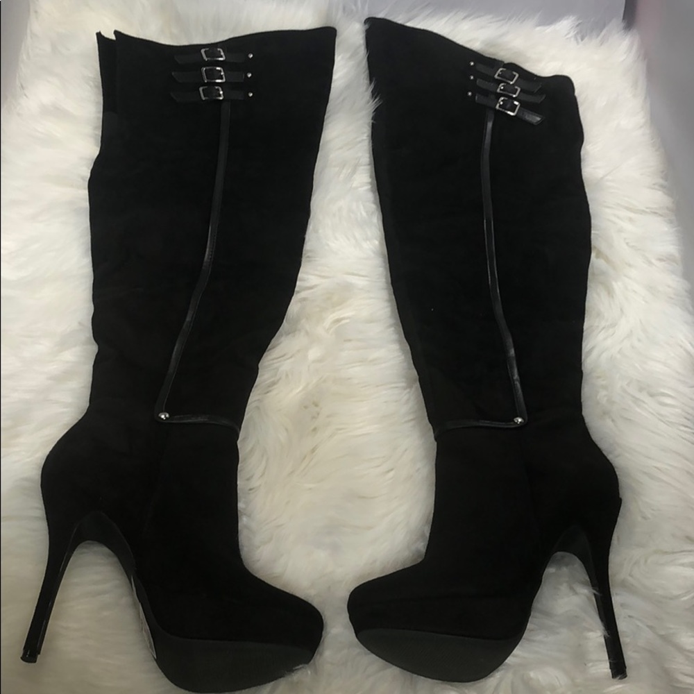 Over the Knee Black Boots NWOT